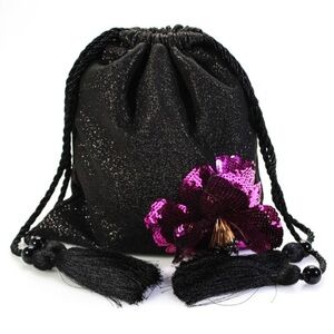 NEW! TRINA TURK Shimmery Tassel Pouch